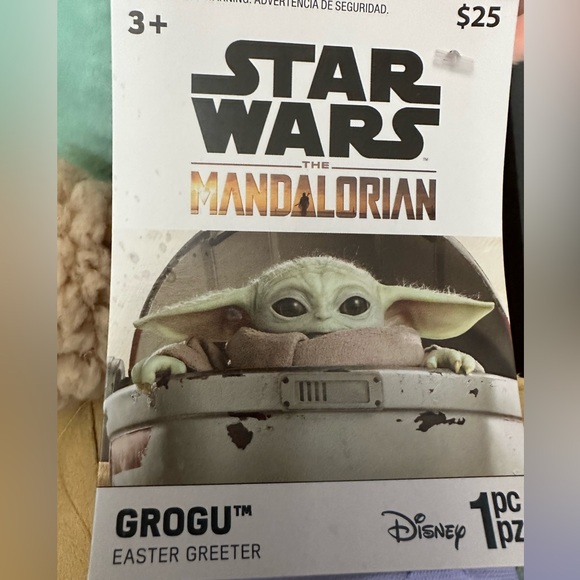 Baby Yoda Easter plush NWT purple EGG & brush Star Wars Plush Mandalorian Grogu - Picture 11 of 14